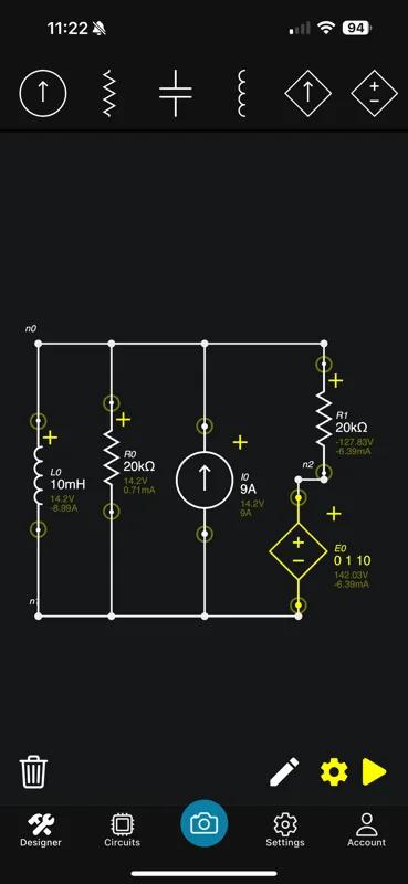 Designer, simulate any circuit type with interactive graphs